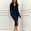 VESTITO LANA COSTINA CON COLLO PELLICCIA