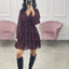 VESTITINO GEORGETTE FANTASIA SCOLLO INCROCIO