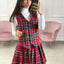 GILET TARTAN CON BOTTONI