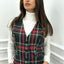 GILET TARTAN CON BOTTONI