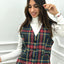 GILET TARTAN CON BOTTONI
