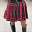 GONNA TARTAN CON CINTURINO