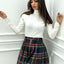 GONNA TARTAN CON CINTURINO