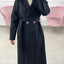 CAPPOTTO IN PANNO DOPPIO PETTO CON CINTURA