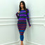 VESTITO COSTINA RIGHE MULTICOLOR