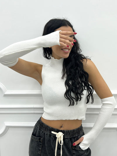 MAGLIA COSTINA CON MANICOTTI