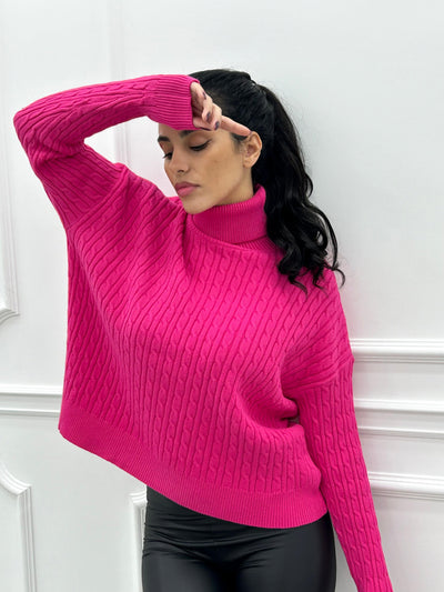 MAGLIONE DOLCEVITA TRECCIA