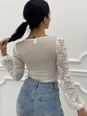 MAGLIA CROP IN PIZZO NEW COLLECTION